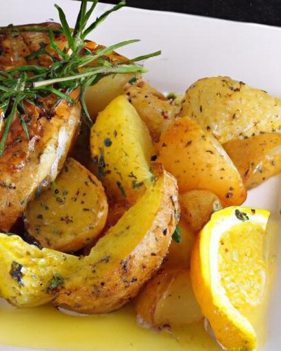 Zesty One-Pan Lemon Herb Chicken and Crispy Potatoes Delight