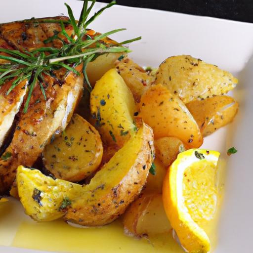 Zesty One-Pan Lemon Herb Chicken and Crispy Potatoes Delight