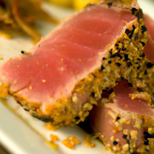 Crispy Sesame-Crusted Tuna Steak: A Flavorful Pan-Seared Delight