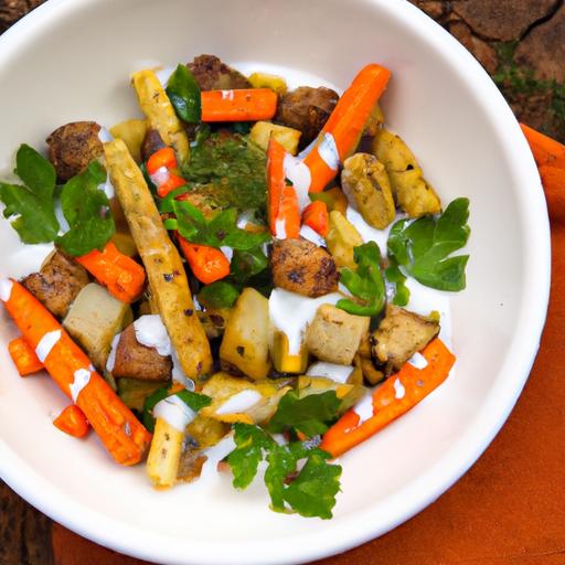 Winter roasted Veggies Drenched in Creamy Tahini Bliss