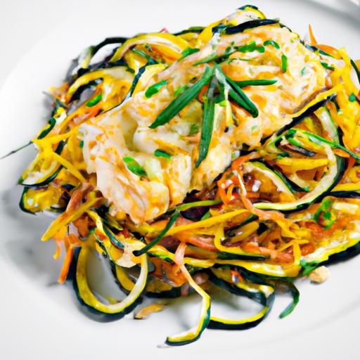 Savor Summer: Grilled Salmon Meets Zucchini Noodle Delight