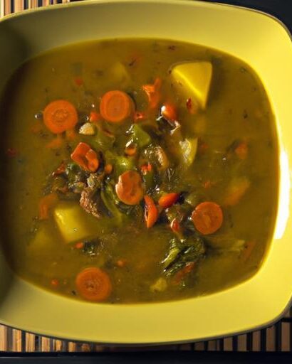 Fiery Lentil & Veggie Soup: A Zesty Bowl of Warmth