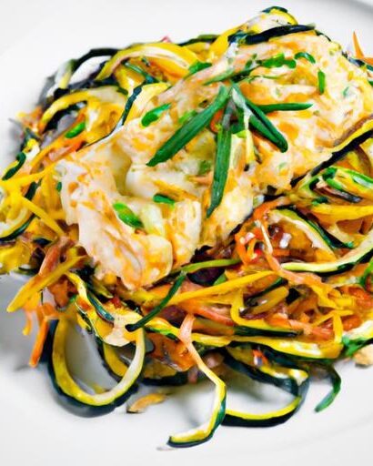 Savor Summer: Grilled Salmon Meets Zucchini Noodle Delight