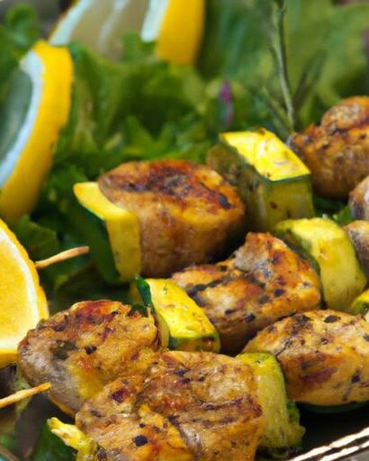 Zesty Lemon Basil Chicken Skewers: A Flavorful Delight