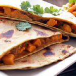 Hearty Roasted Sweet Potato & Bean Quesadillas Delight
