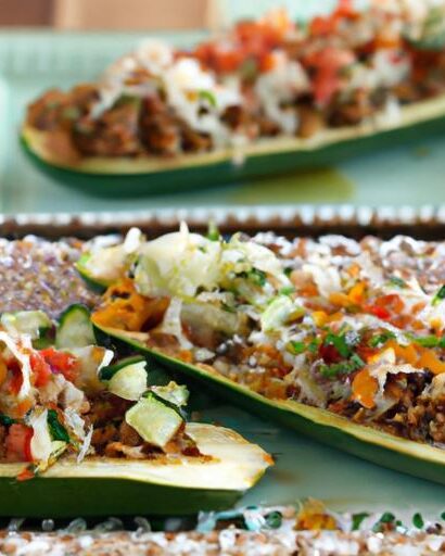 Taco Stuffed Zucchini Boats: A Flavorful Low-Carb Delight