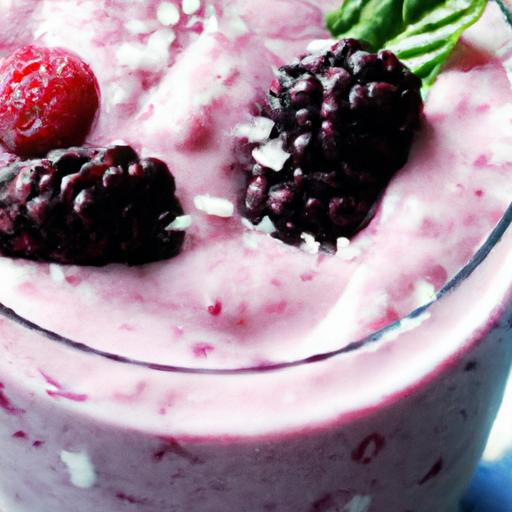 Refreshing keto Berry Smoothie with Creamy Coconut Milk Bliss