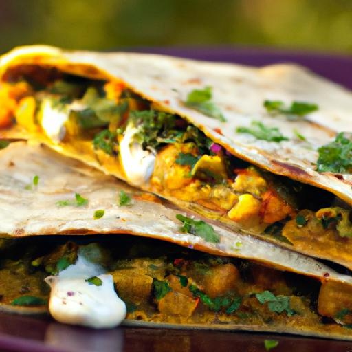 Hearty Roasted Sweet Potato & Bean Quesadillas Delight