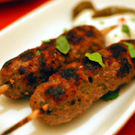 Savor Beef Kofta Skewers with Creamy Yogurt Dip Delight