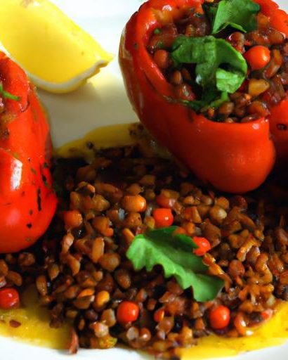 Hearty Lentil & Rice Stuffed Peppers: Nutritious and Delicious