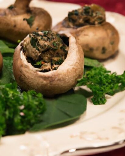 Savory Turkey & Spinach Stuffed Mushrooms: A Flavorful Bite