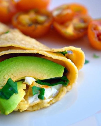 Wholesome Keto Avocado & Egg Wrap with Fresh Spinach Boost