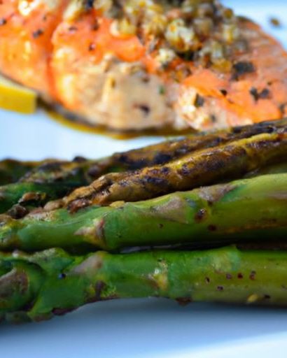 Savor Summer: Grilled Salmon & Asparagus Skewers with Garlic Butter