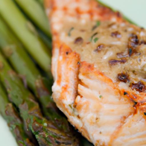 Savor Summer: ​Grilled Salmon​ & Asparagus Skewers with Garlic Butter