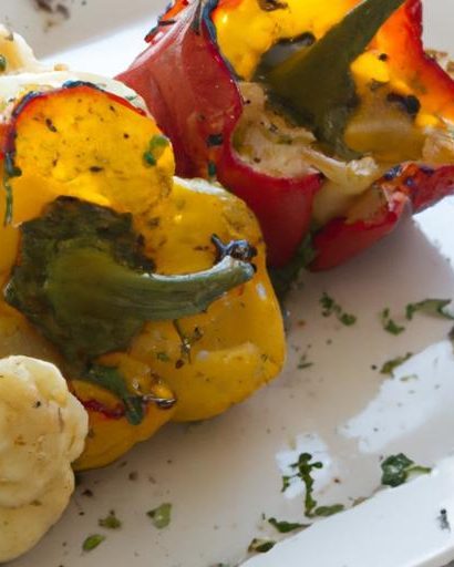 Savor Cauliflower & Cheese Stuffed Bell Peppers Delight